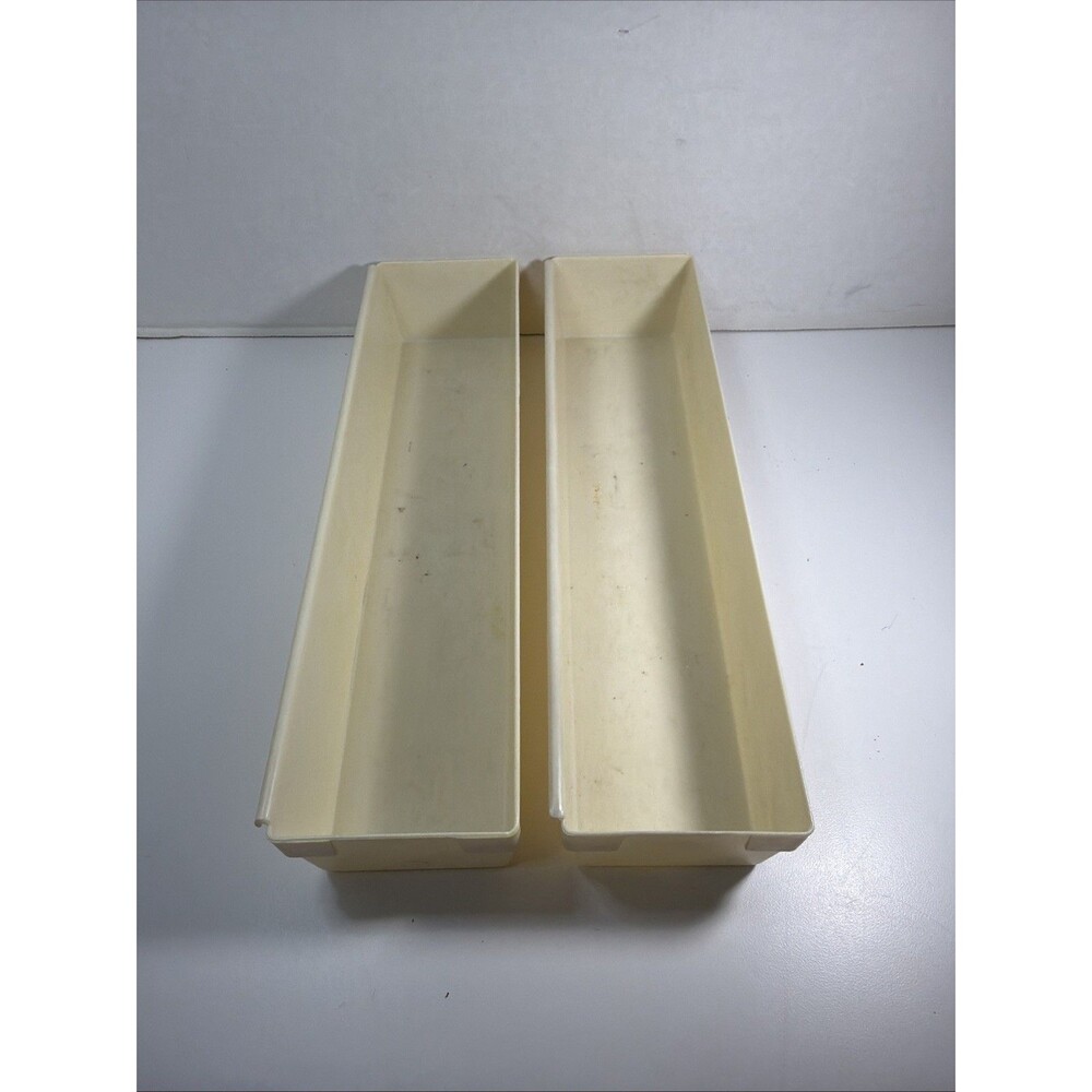 Lot Of 2 Rubbermaid Vintage Interlocking Drawer Organizers JBI-2912 12 x 3 x 2